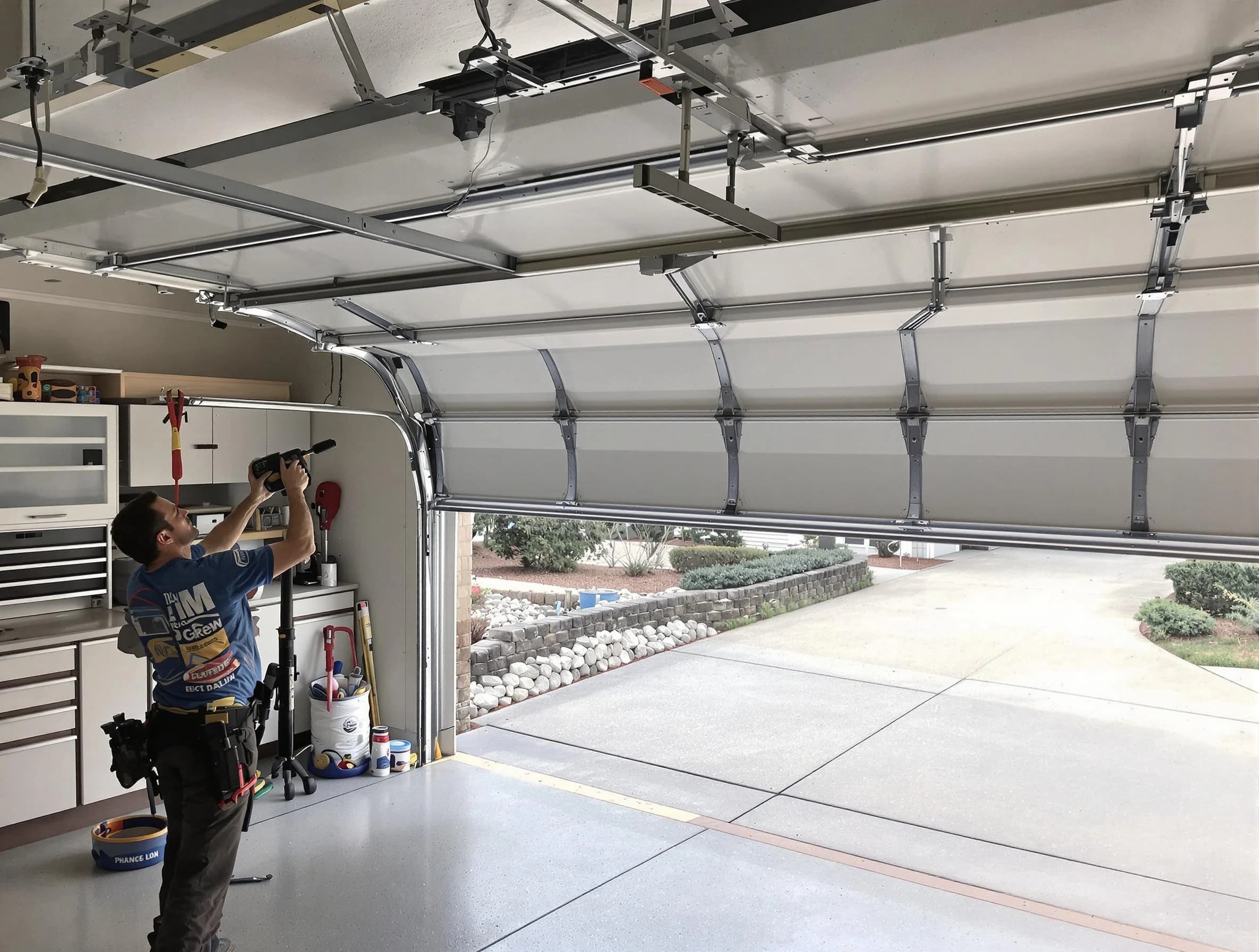 Garage door track repair service by Corrales Garage Door Repair in Corrales