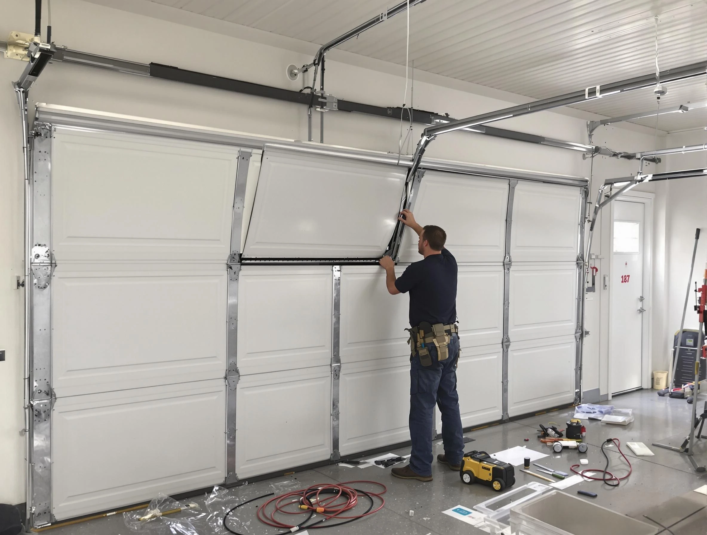Garage Door Section Replacement in Corrales