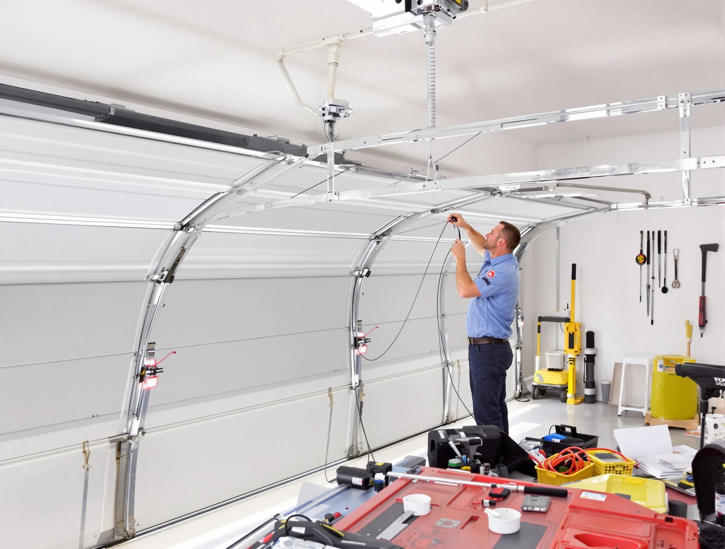 Garage door cable repair service by Corrales Garage Door Repair in Corrales