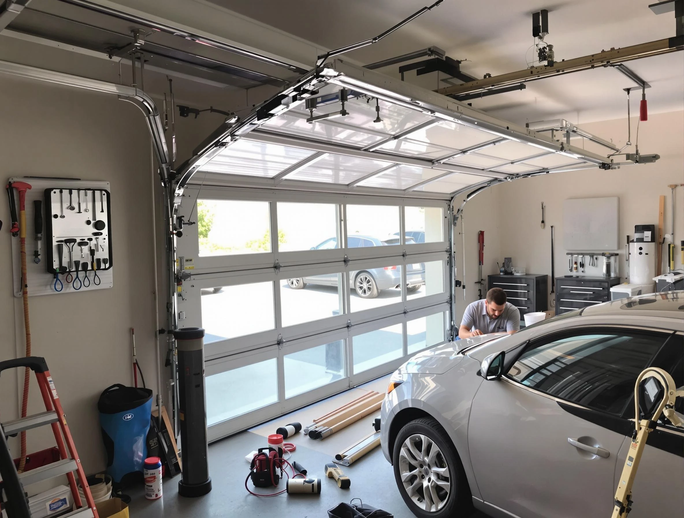 Garage door noise reduction service by Corrales Garage Door Repair in Corrales