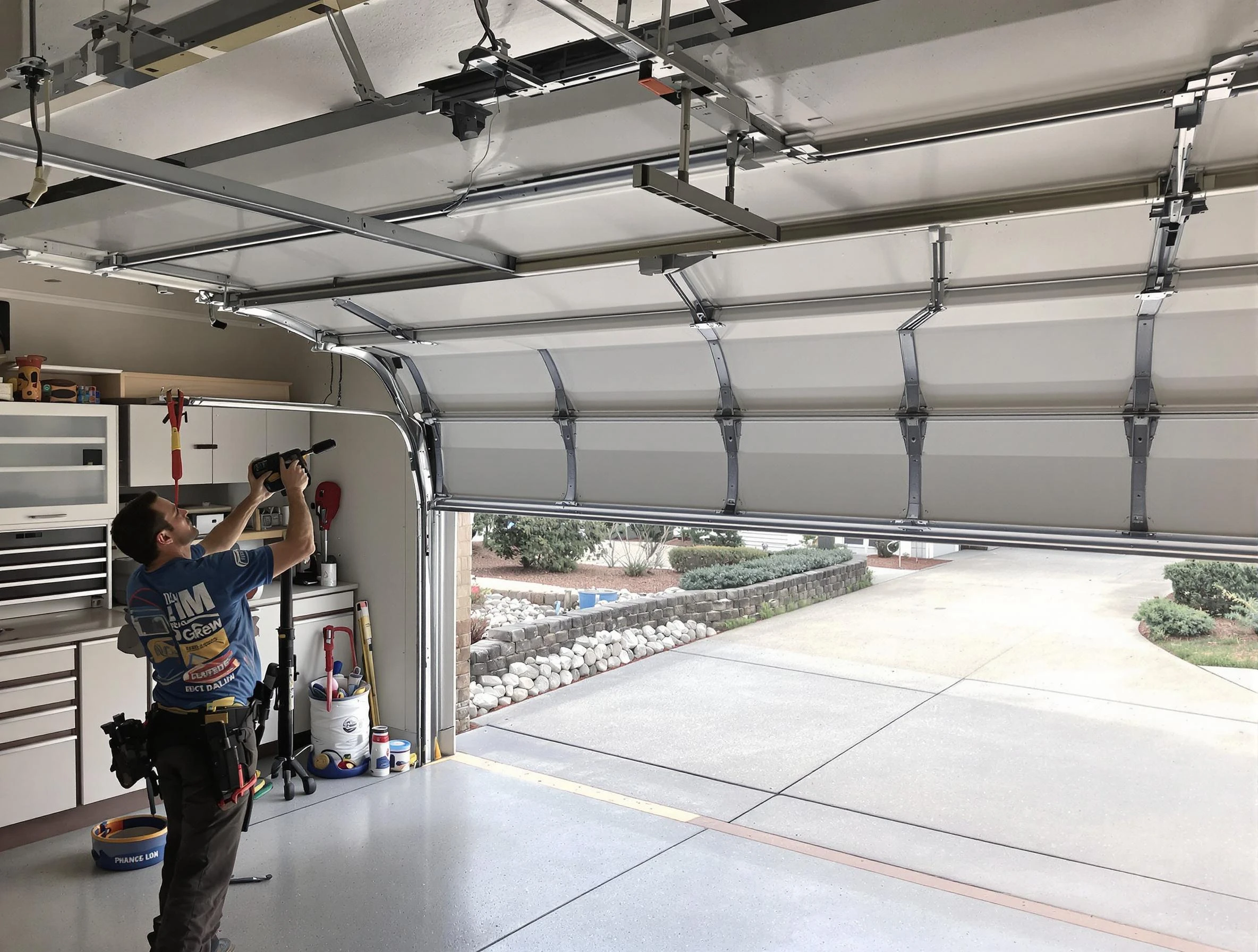 Garage door track repair service by Corrales Garage Door Repair in Corrales